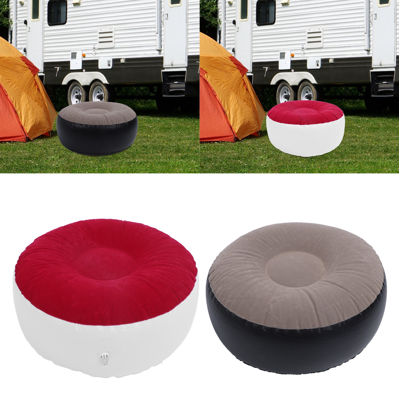 Outdoor Furniture Designer - Inflatable Flocking Stool Multipurpose Lightweight Portable