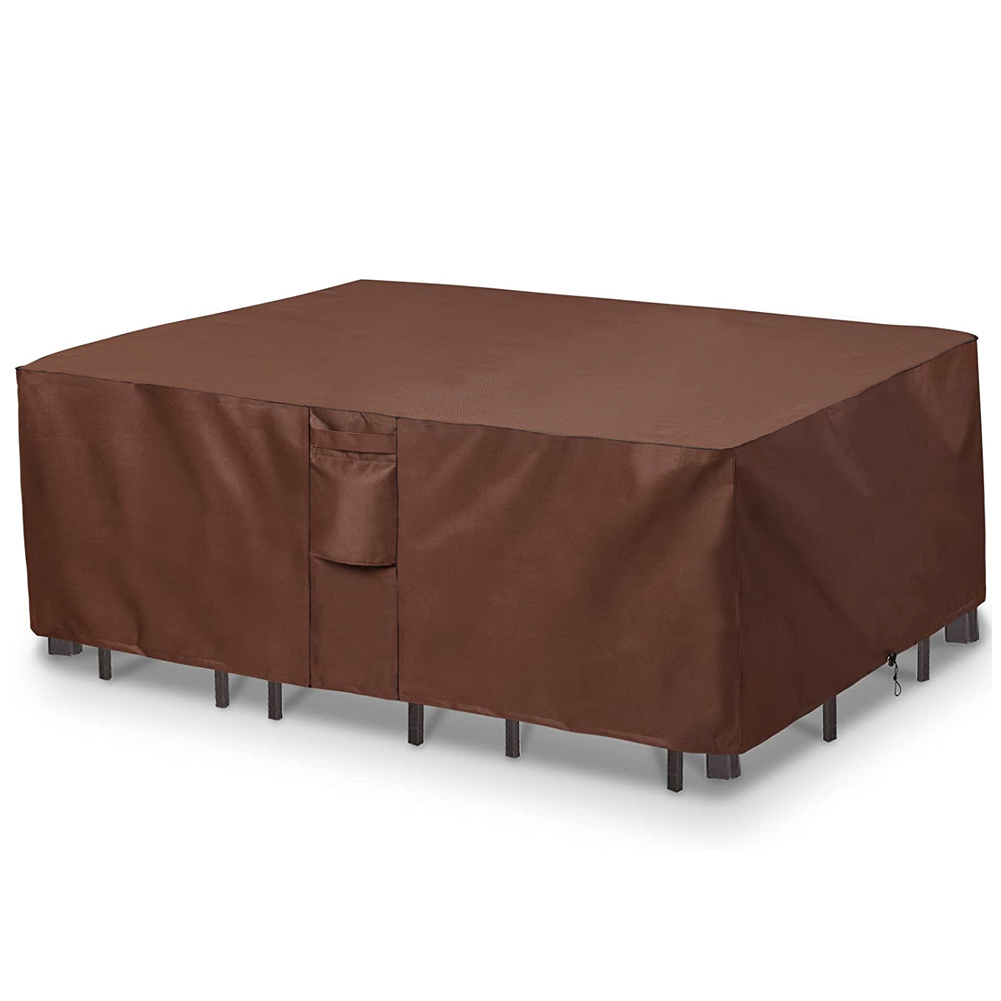 Outdoor Furniture Table And Chairs - Brown 420D HEAVY DUTY Outdoor Waterproof