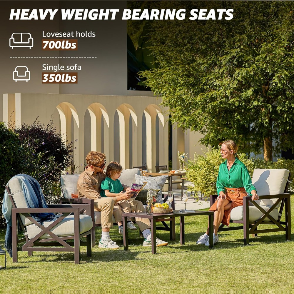 Four Pieces Patio Set, Outdoor - огляд і ціна Outdoor Furniture One Piece