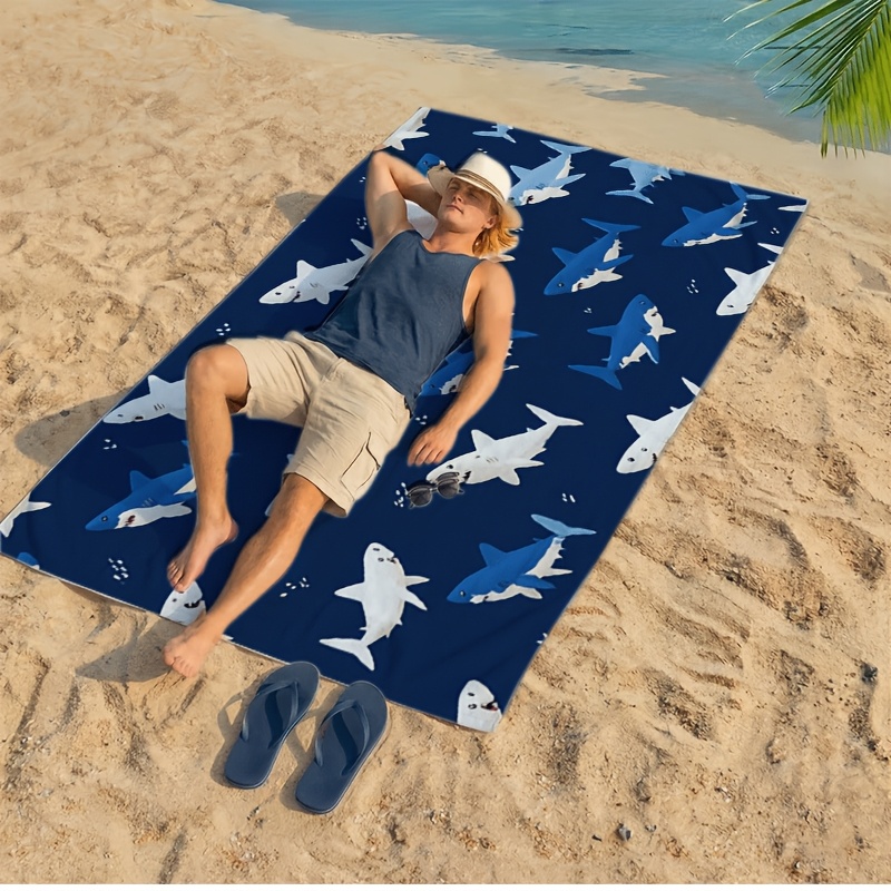 Waterproof Shark Print Beach P - огляд і ціна Outdoor Furniture Quick Dry