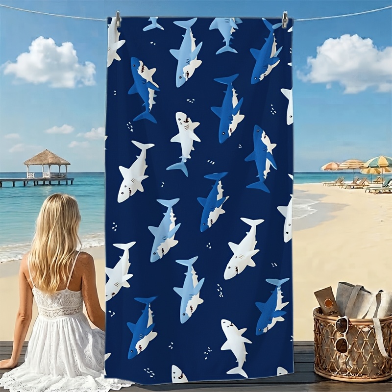 Waterproof Shark Print Beach P - огляд і ціна Outdoor Furniture Quick Dry