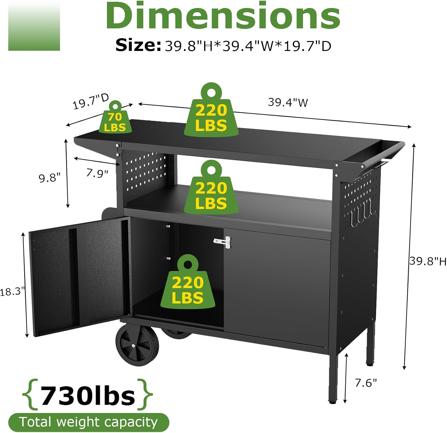 Outdoor Grill Cart Table With  - огляд і ціна Outdoor Furniture Table