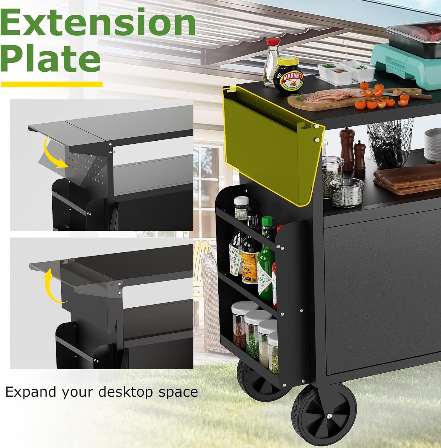 Outdoor Grill Cart Table With  - огляд і ціна Outdoor Furniture Table