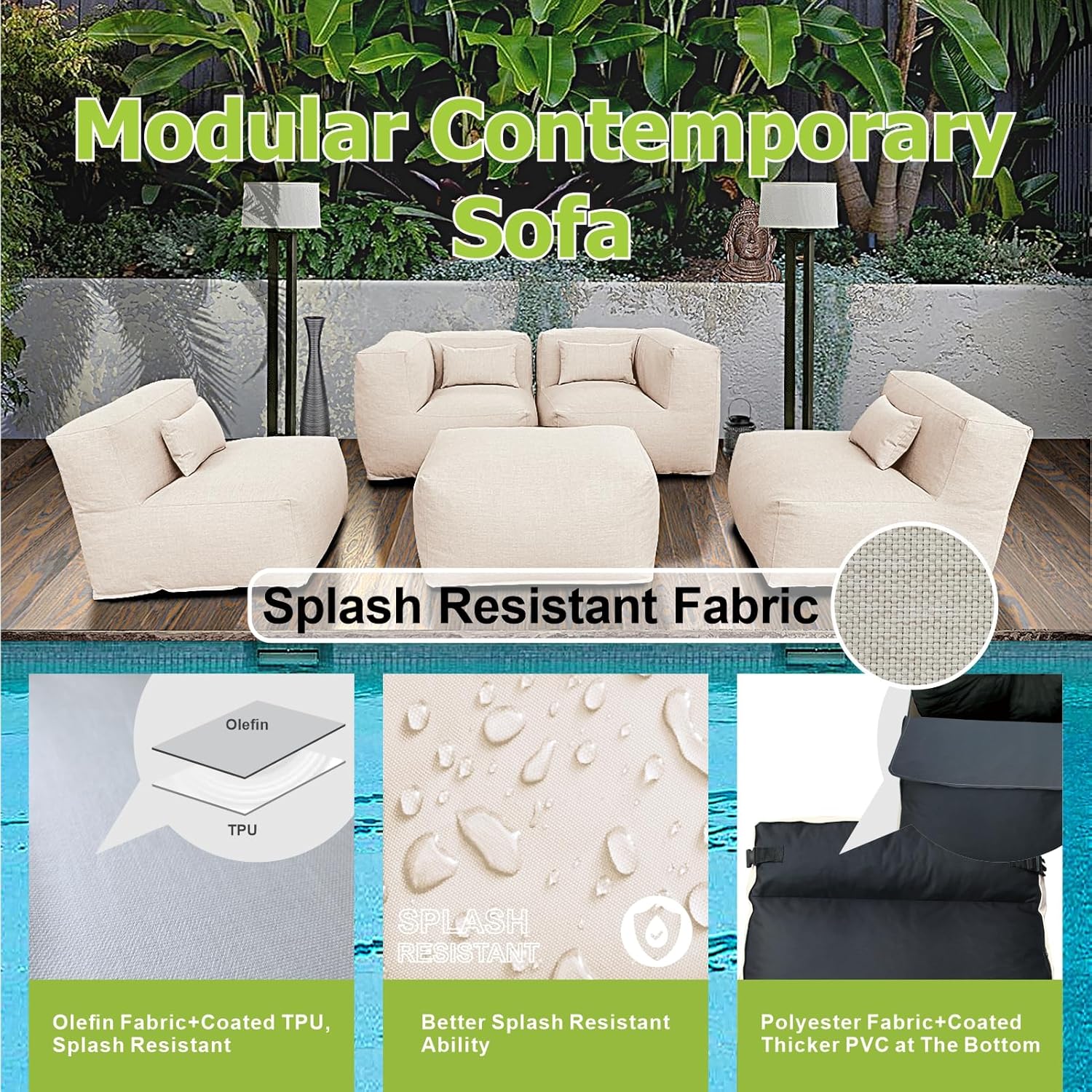 Patio Furniture Set Bean Bag C - огляд і ціна Outdoor Daybed Furniture