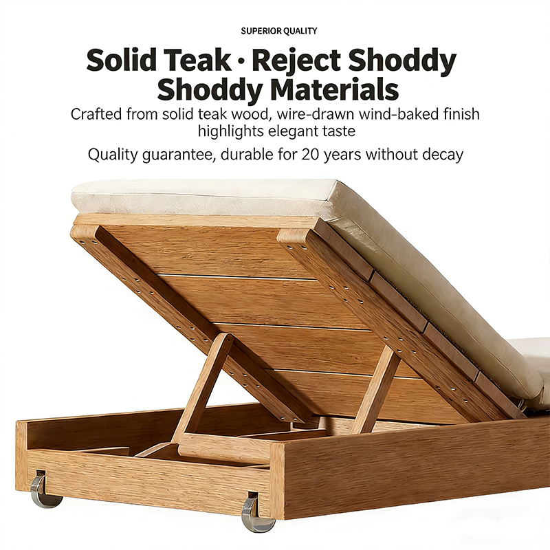 Outdoor Teak Wood Chaise Loung - огляд і ціна Outdoor Furniture Quick Dry