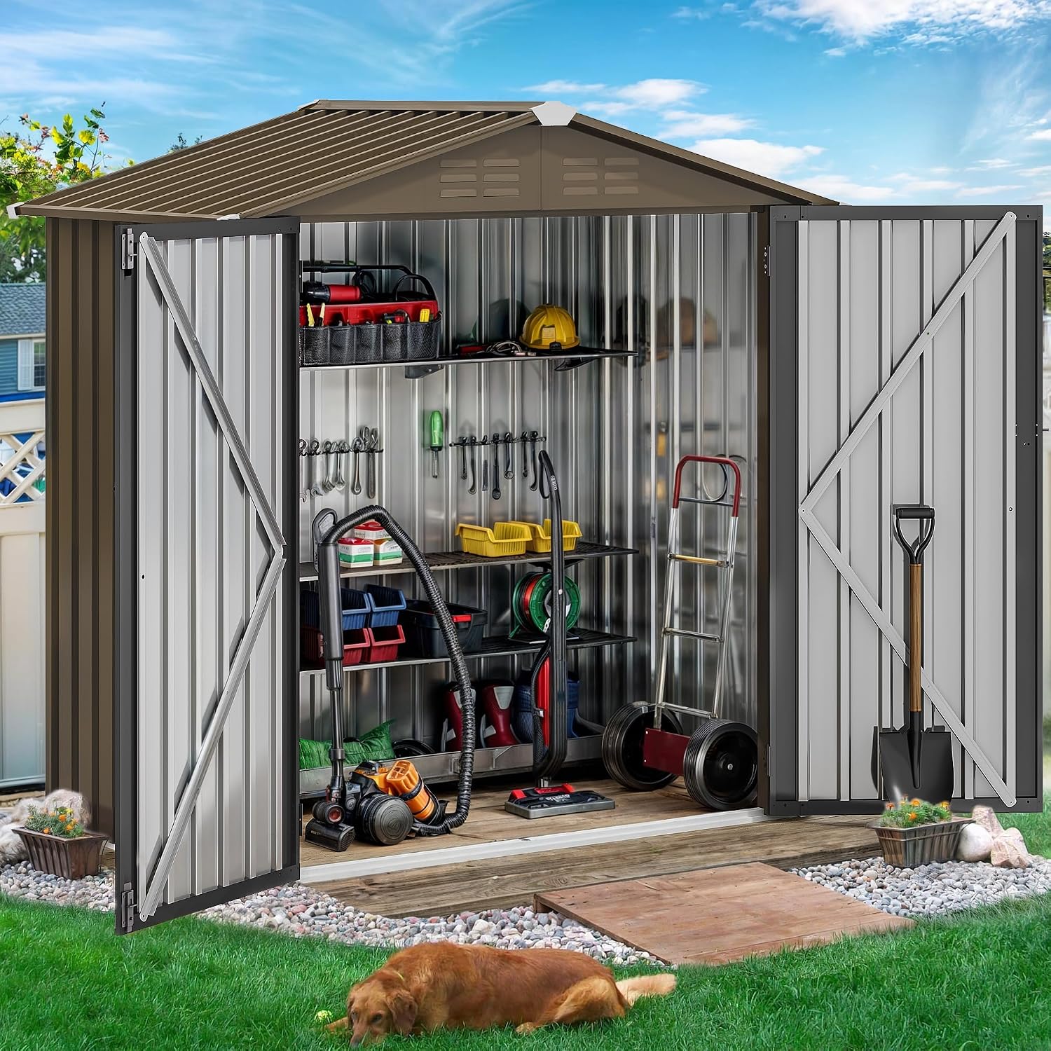 6x4ft Metal Outdoor Storage Sh - огляд і ціна Outdoor Furniture Waterproof