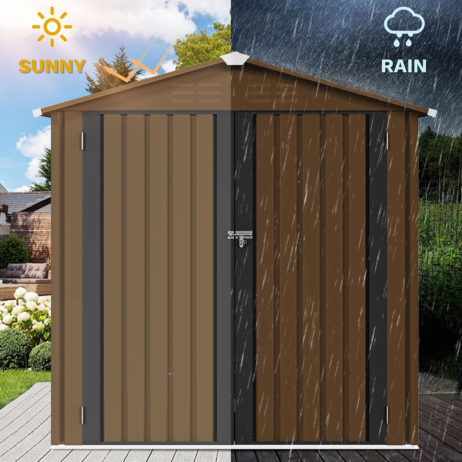 6x4ft Metal Outdoor Storage Sh - огляд і ціна Outdoor Furniture Waterproof