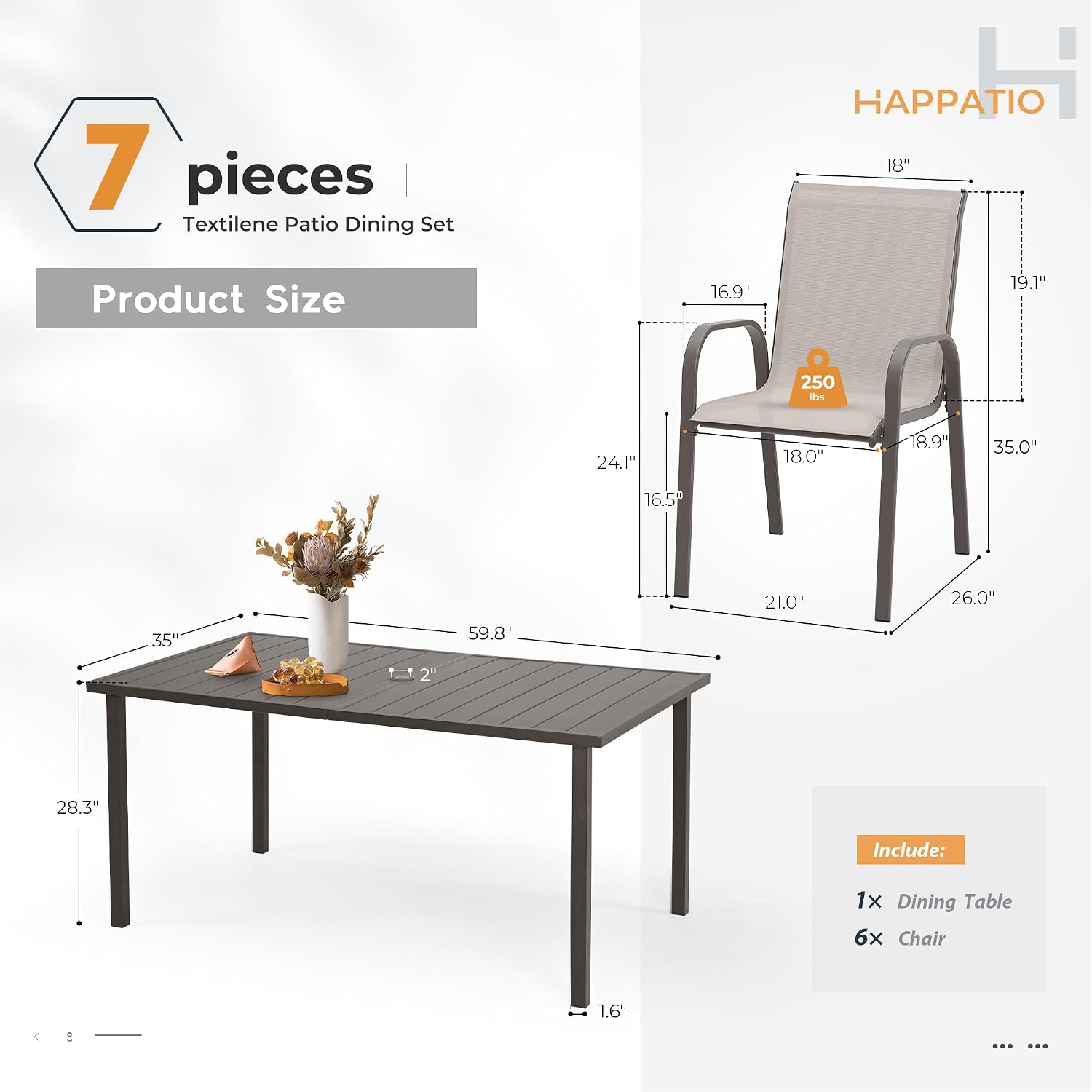 Outdoor Patio Dining Set, 6 Qu - огляд і ціна Outdoor Furniture Quick Dry