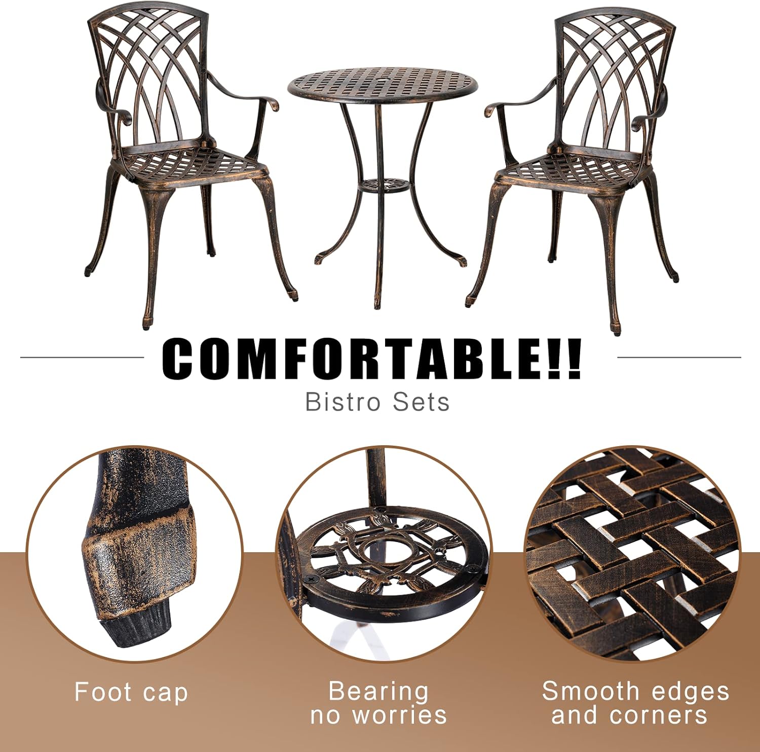 Bronze rust-resistant cast alu - огляд і ціна Outdoor Furniture Table