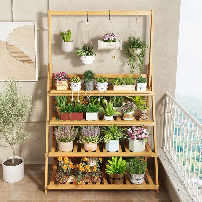 Solid Wood Flower Shelf Plant  - огляд і ціна Outdoor Furniture Designer