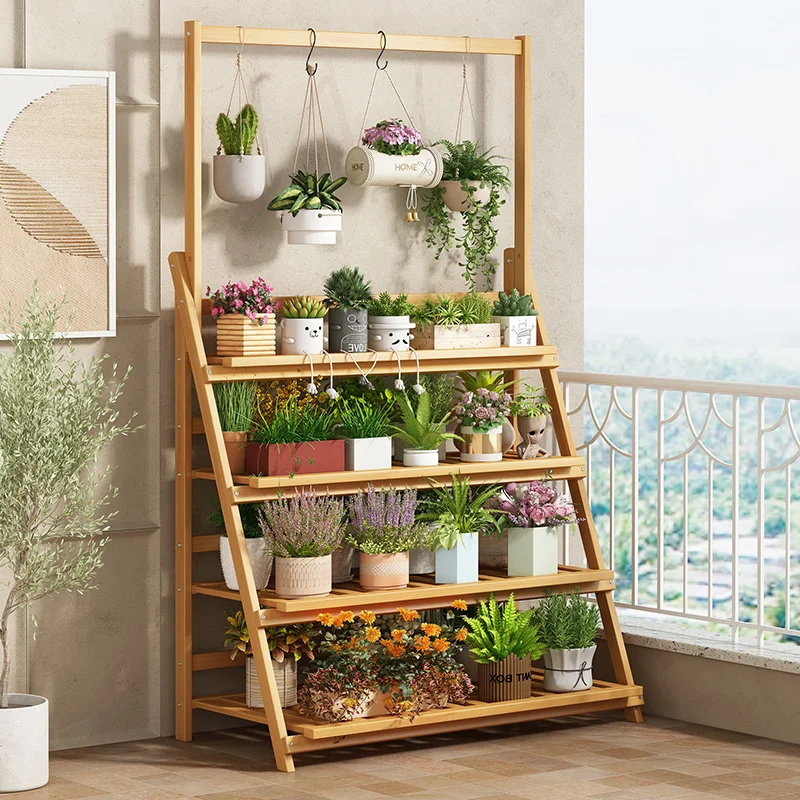 Solid Wood Flower Shelf Plant  - огляд і ціна Outdoor Furniture Designer