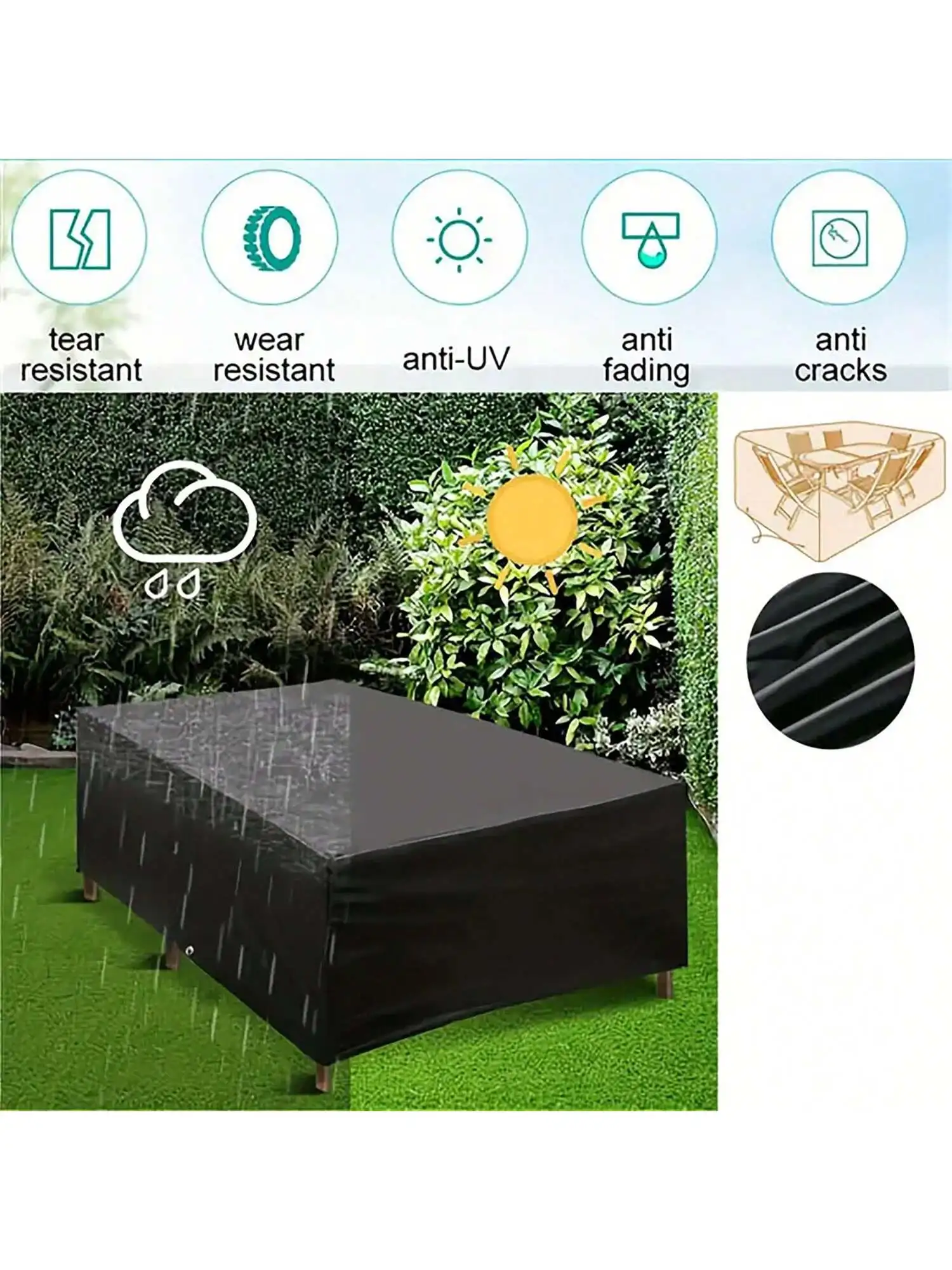 Multi-Size Outdoor Patio Garde - огляд і ціна Outdoor Furniture Table And Chairs