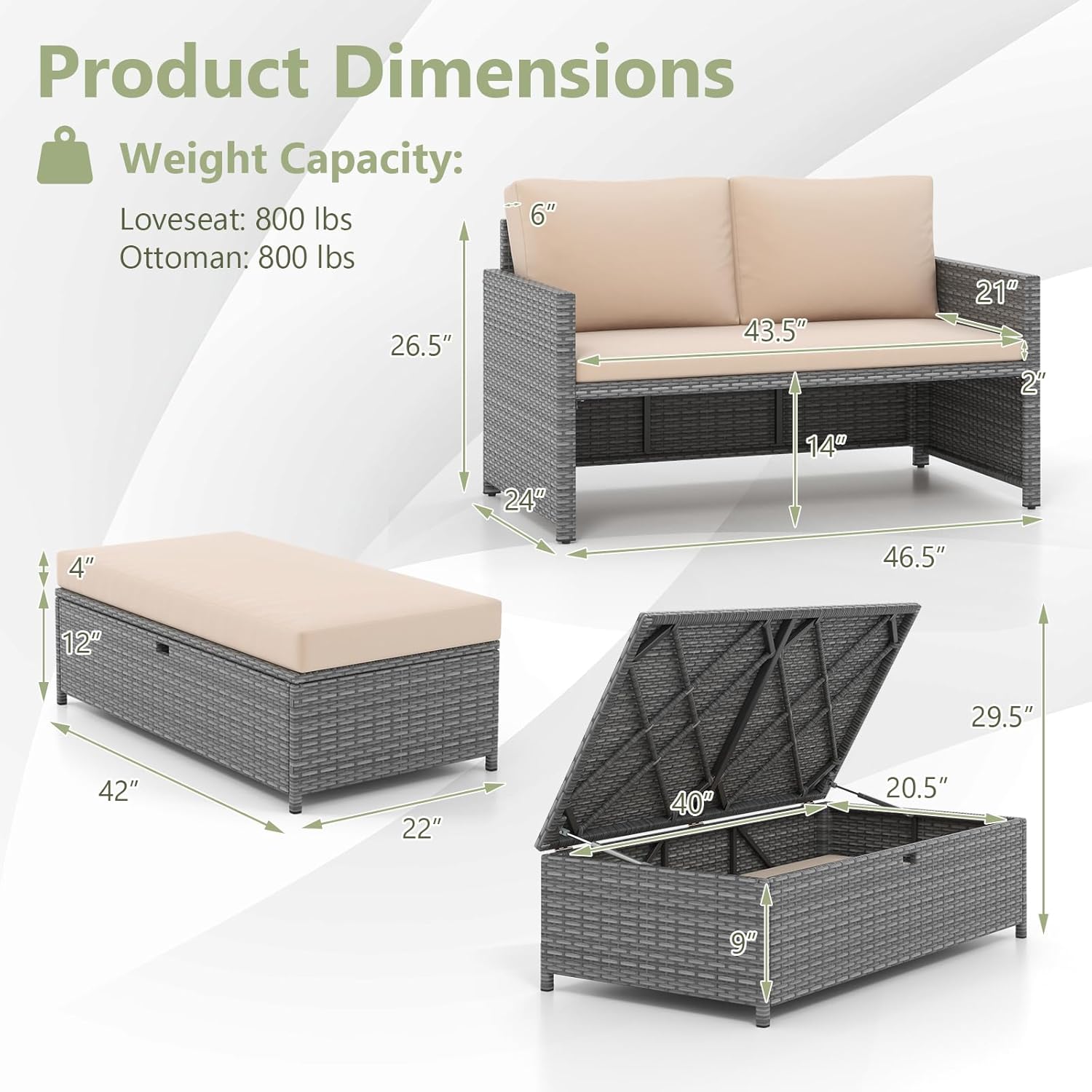 Wicker Patio Daybed Loveseat O - огляд і ціна Outdoor Daybed Furniture