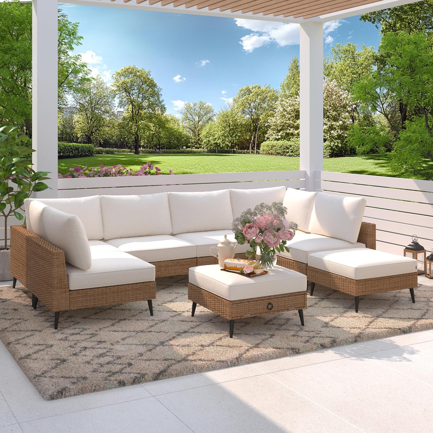 8 Pieces Outdoor Patio Furnitu - огляд і ціна Outdoor Furniture One Piece