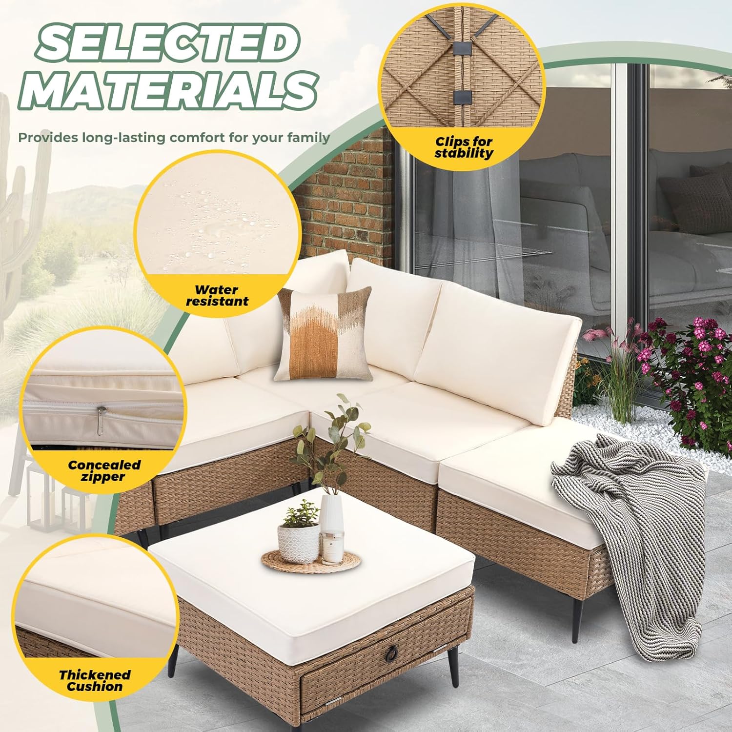 8 Pieces Outdoor Patio Furnitu - огляд і ціна Outdoor Furniture One Piece
