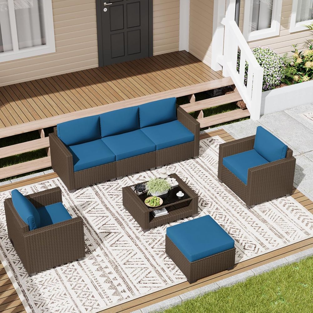 7-Piece Outdoor Patio Furnitur - огляд і ціна Outdoor Furniture Table And Chairs