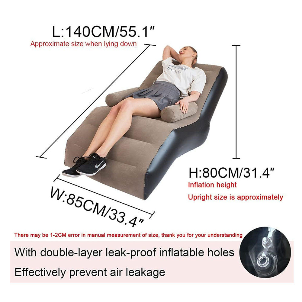 Folding Lazy Sofa,Inflatable L - огляд і ціна Outdoor Daybed Furniture