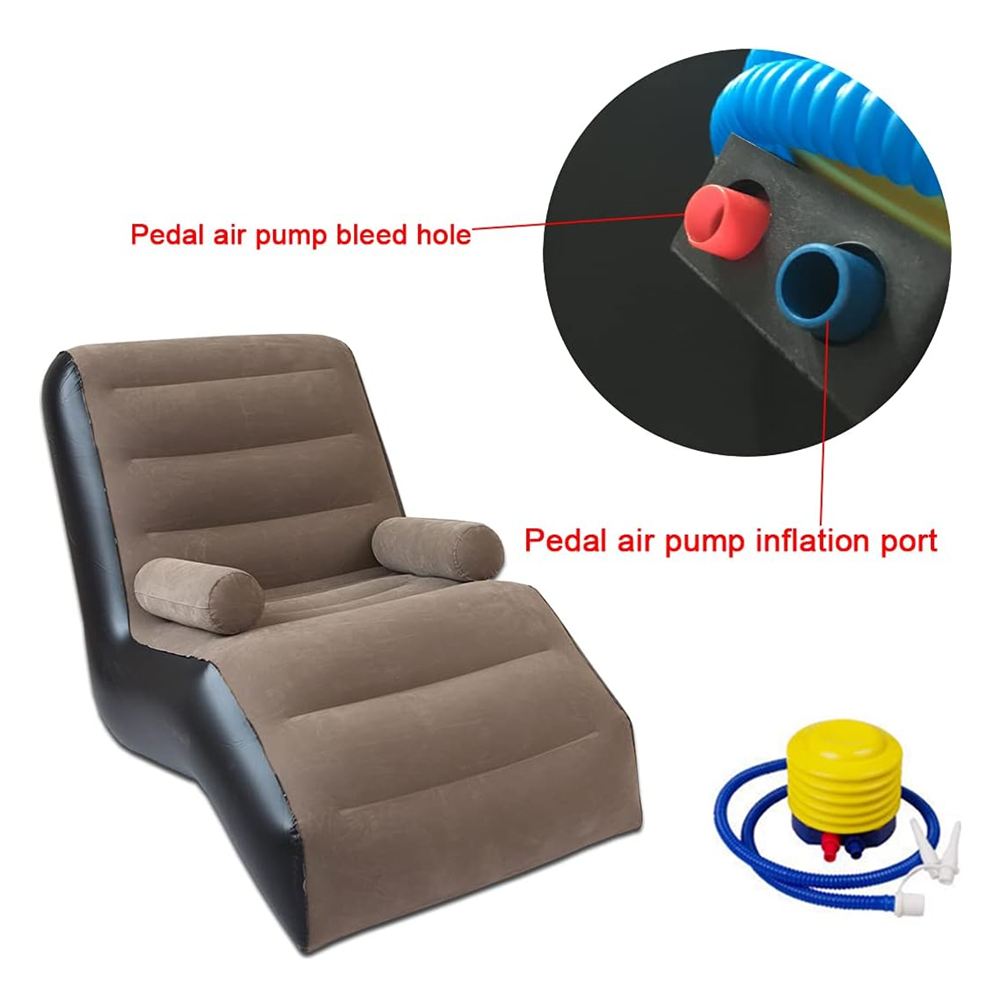 Folding Lazy Sofa,Inflatable L - огляд і ціна Outdoor Daybed Furniture