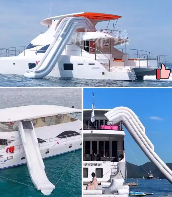 Inflatable water yacht slide b - огляд і ціна Outdoor Furniture Table And Chairs