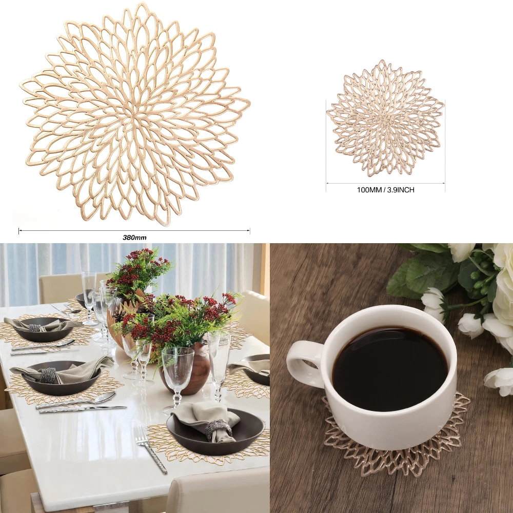 Set of 4 Metallic Placemats Se - огляд і ціна Outdoor Furniture Designer