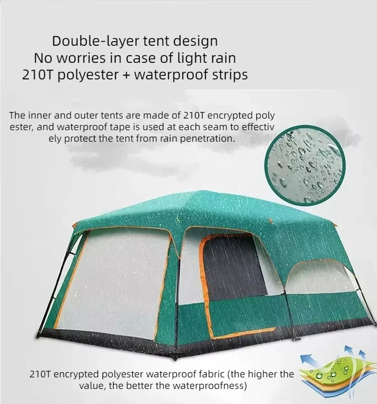 Luxury Large Camping Tent, Two - огляд і ціна Outdoor Furniture Waterproof