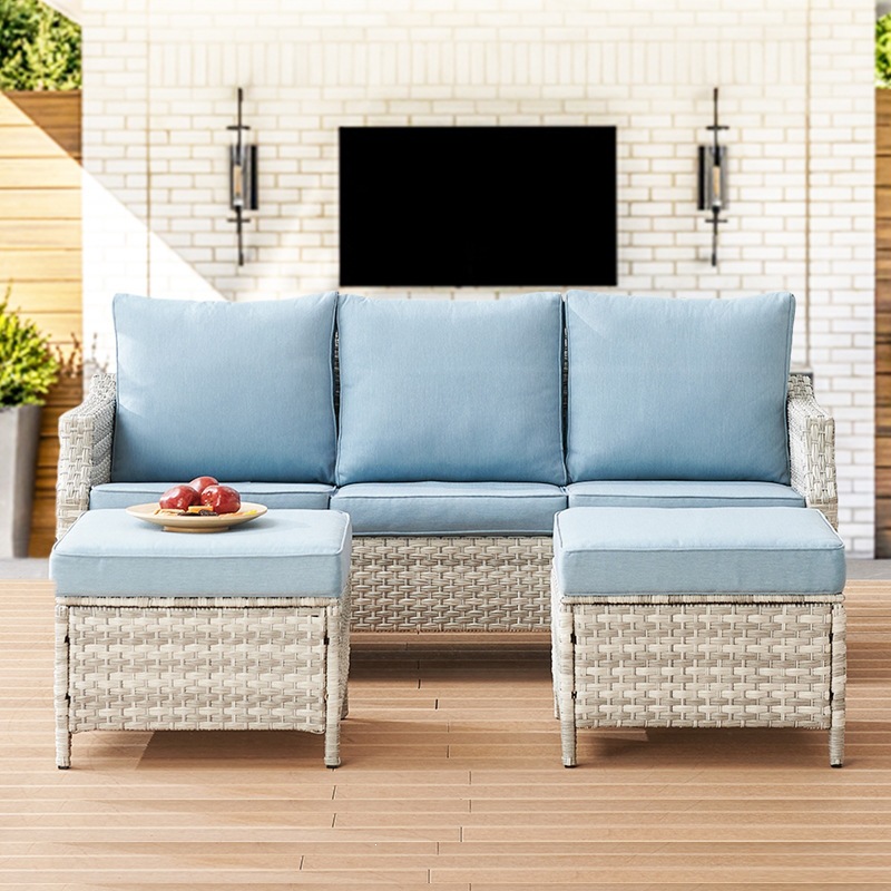 Modern PE Rattan Outdoor Sofa  - огляд і ціна Outdoor Furniture Quick Dry